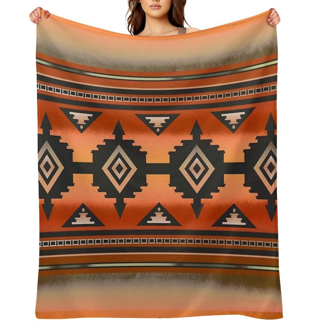 Canyon  Navajo Rust Premium Throw Blanket