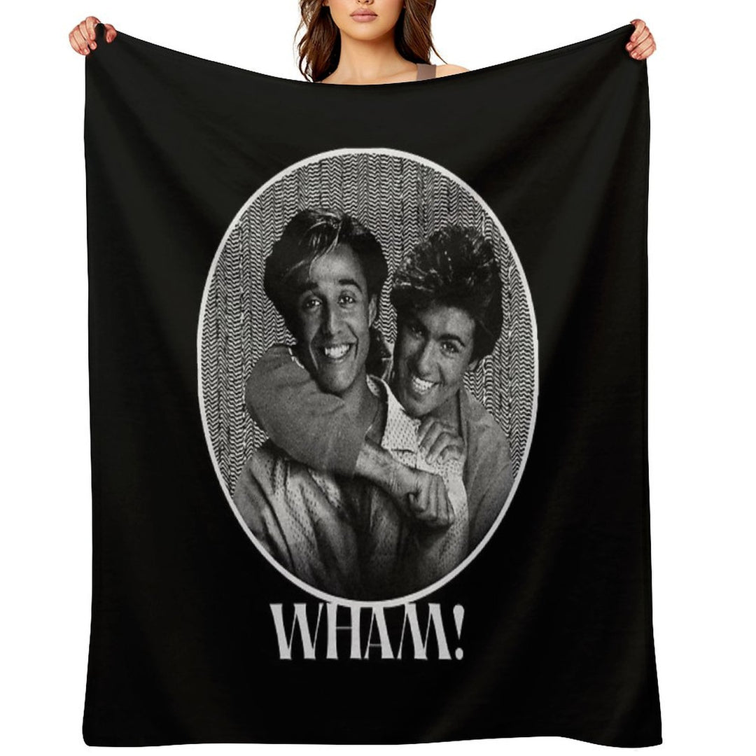 WHAM! Vintage - White Ver. Plush Throw Blanket