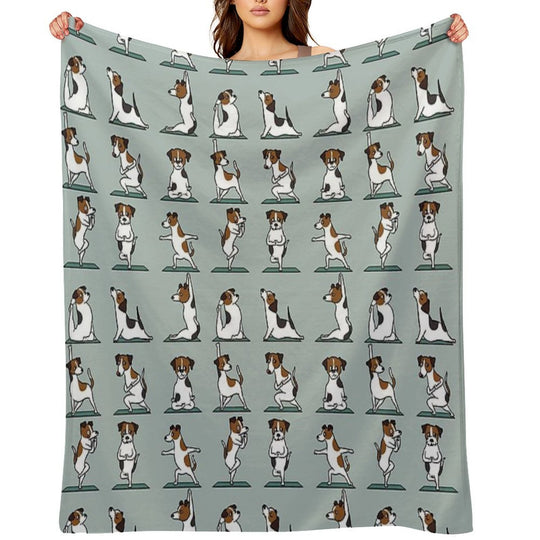 Jack Russell Terrier Yoga Eco-conscious Throw Blanket