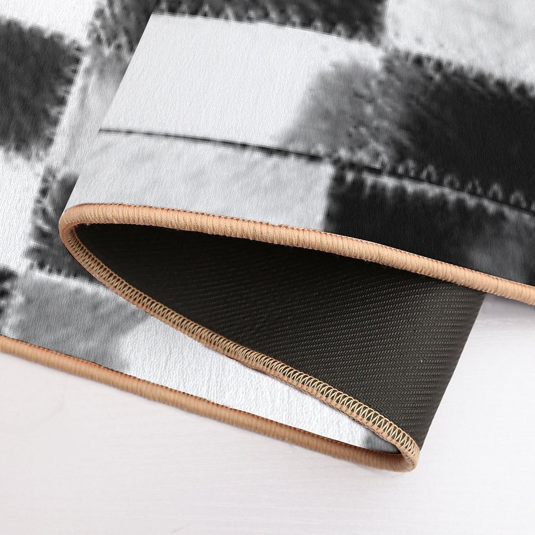 Patchwork Cowhide Rug  Absorbent Bath Mat