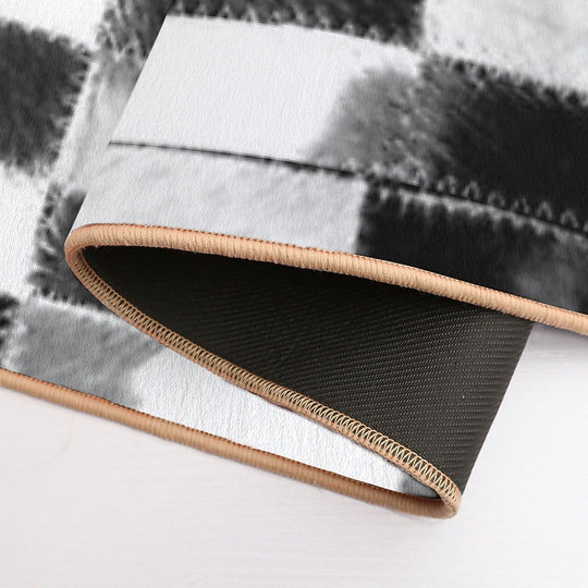 Patchwork Cowhide Rug  Absorbent Bath Mat