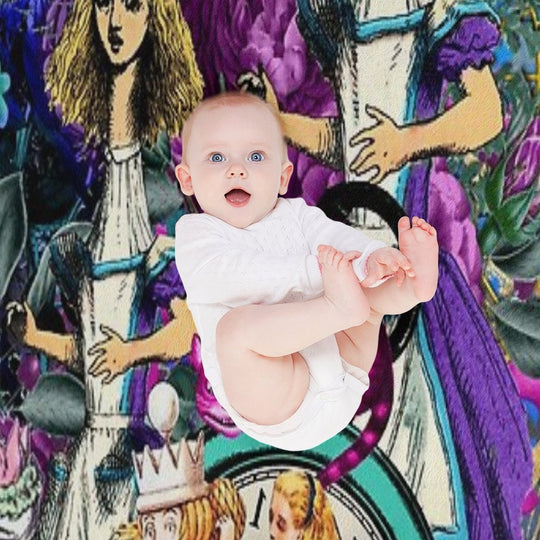 Alice Wonderland, Alice in Vintage Wonderland Plush Throw Blanket