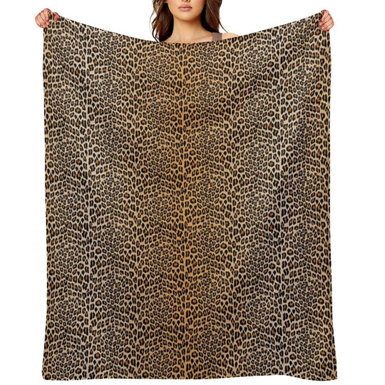 Trendy Leopard Print Aesthetic – Wild Animal Pattern Design Gift-ready Throw Blanket