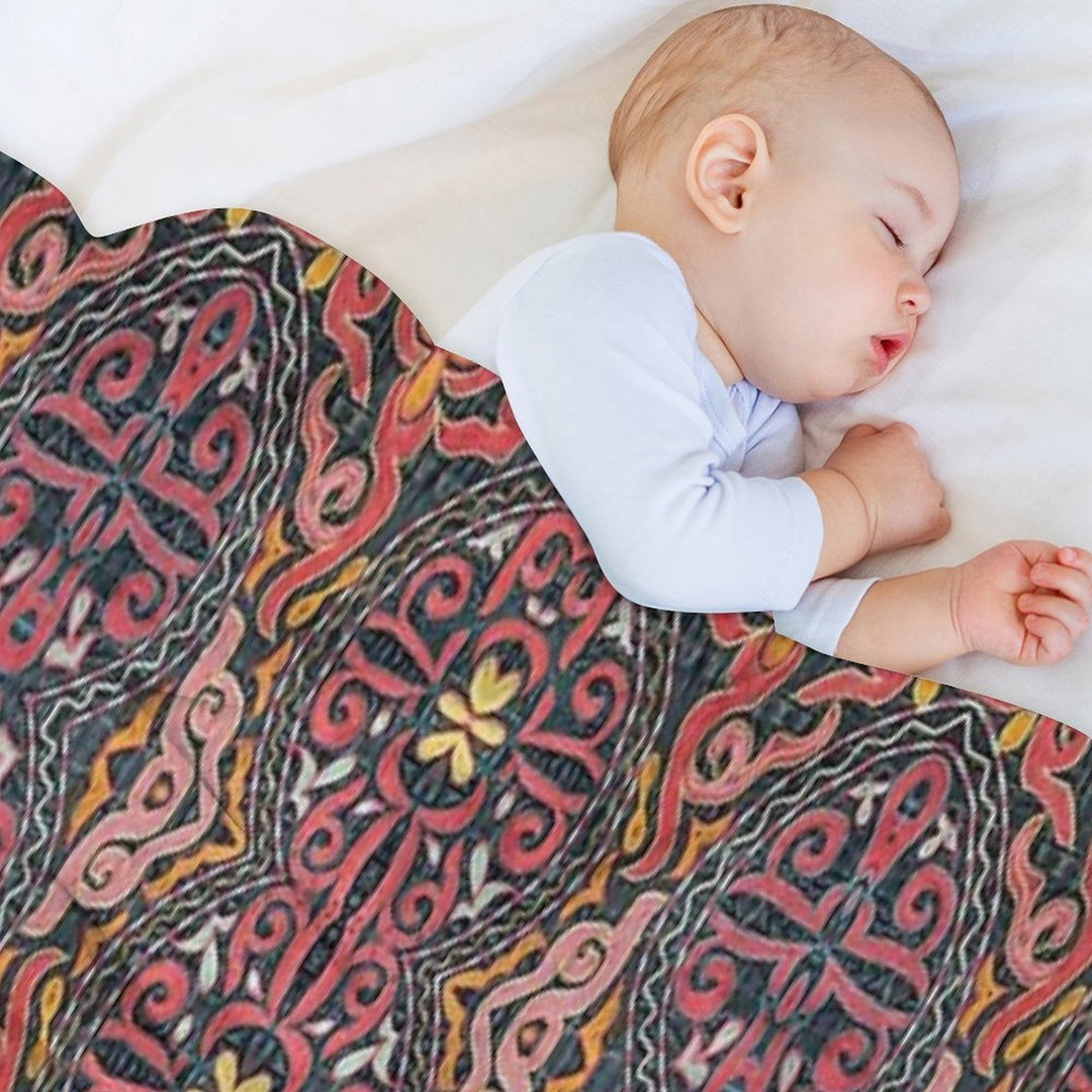 Red And Yellow Design Textile Art Shrink-resistant Throw Blanket