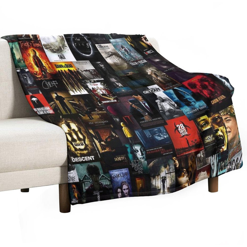 Horror Movie Posters 2000s - 2010s Eco-conscious Throw Blanket