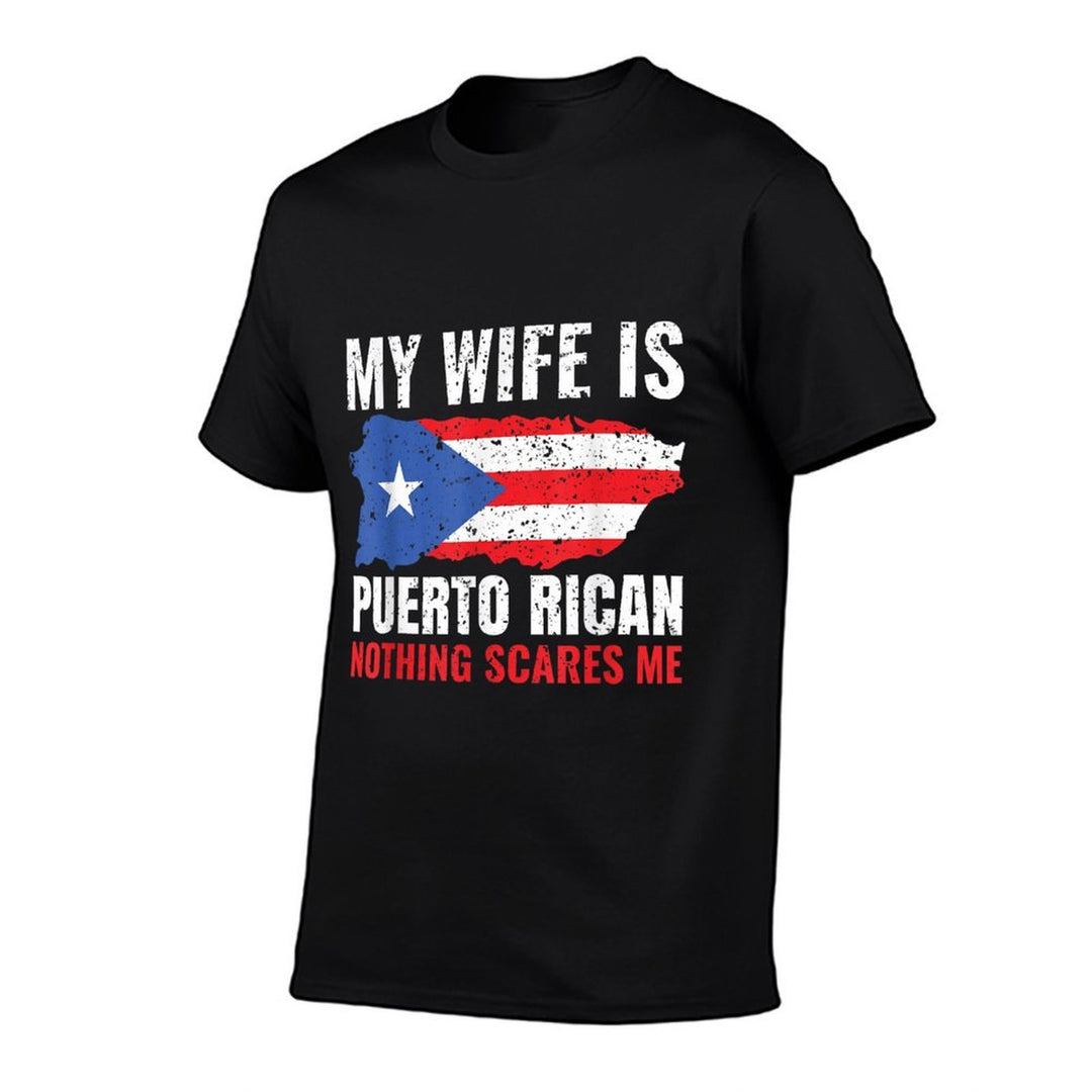 My Wife Is Puerto Rican Puerto Rico Heritage Roots PR  Slim-fit Cut T-Shirt