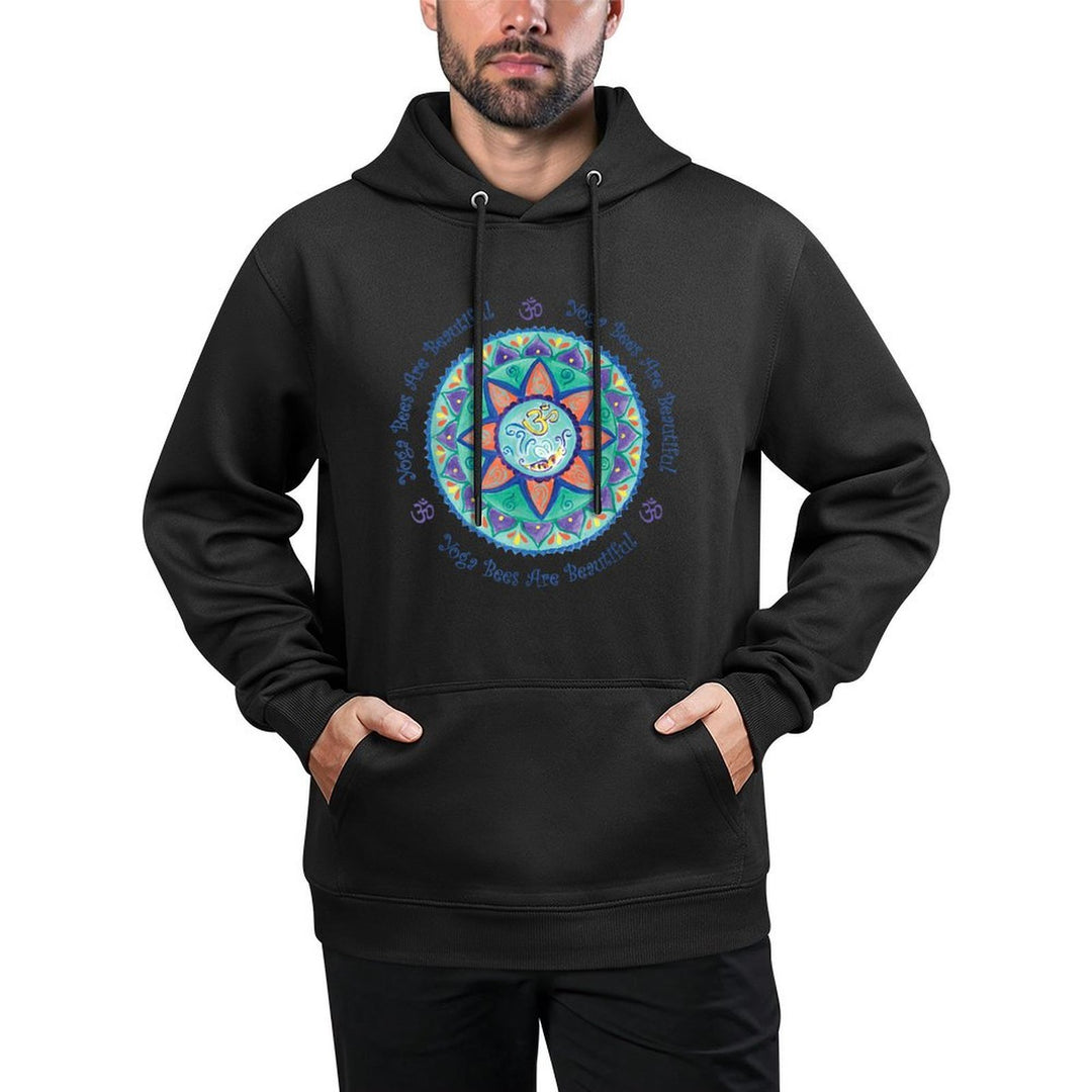 Yoga Bees Om Mandala Relaxed Fit Hoodie