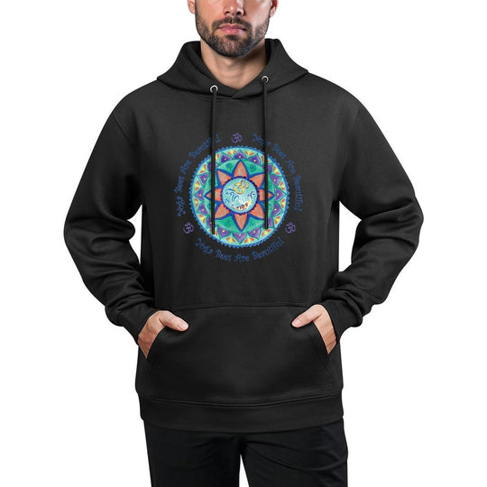 Yoga Bees Om Mandala Relaxed Fit Hoodie