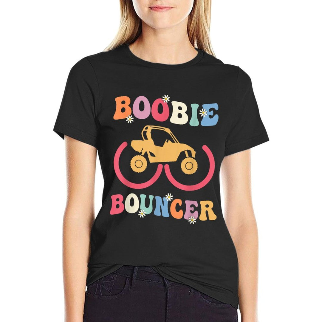 Groovy Boobie Bouncer UTV Offroad Riding Mudding Funny  Oversized Silhouette T-Shirt