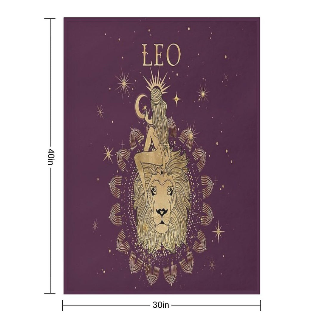 Leo Zodiac Woman Multi-functional Throw Blanket