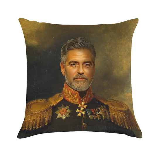 George Clooney - Replaceface Soft Easy Maintenance Throw Pillow