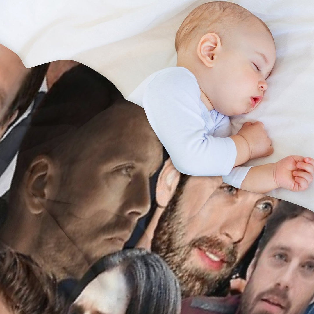 Sebastian Stan Photo Collage Actor Handsome Actor For Fans Womens Multi-functional Throw Blanket