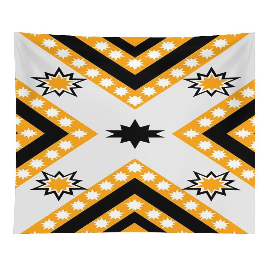 Seamless Geometric Pattern with Star Motifs Tapestry