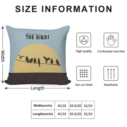 The Birds Soft Decorative Cover Throw Pillow