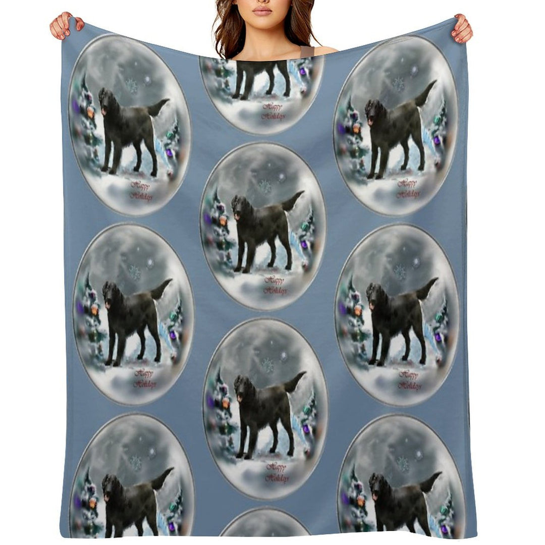 Flat-Coated Retriever Christmas Gifts Durable Throw Blanket