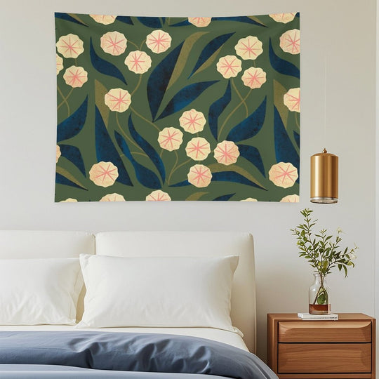 Green Floral Tapestry