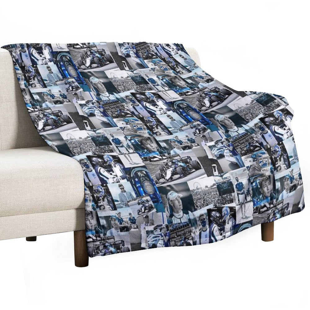 George Russle Williams Racing Collage All-season Throw Blanket