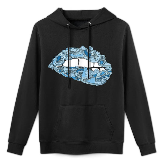 Blue Female Sneakerhead Sneaker Lips Blue Medium-Weight Fabric Hoodie
