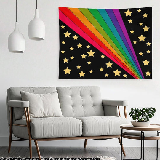 Stars And Rainbow Tapestry