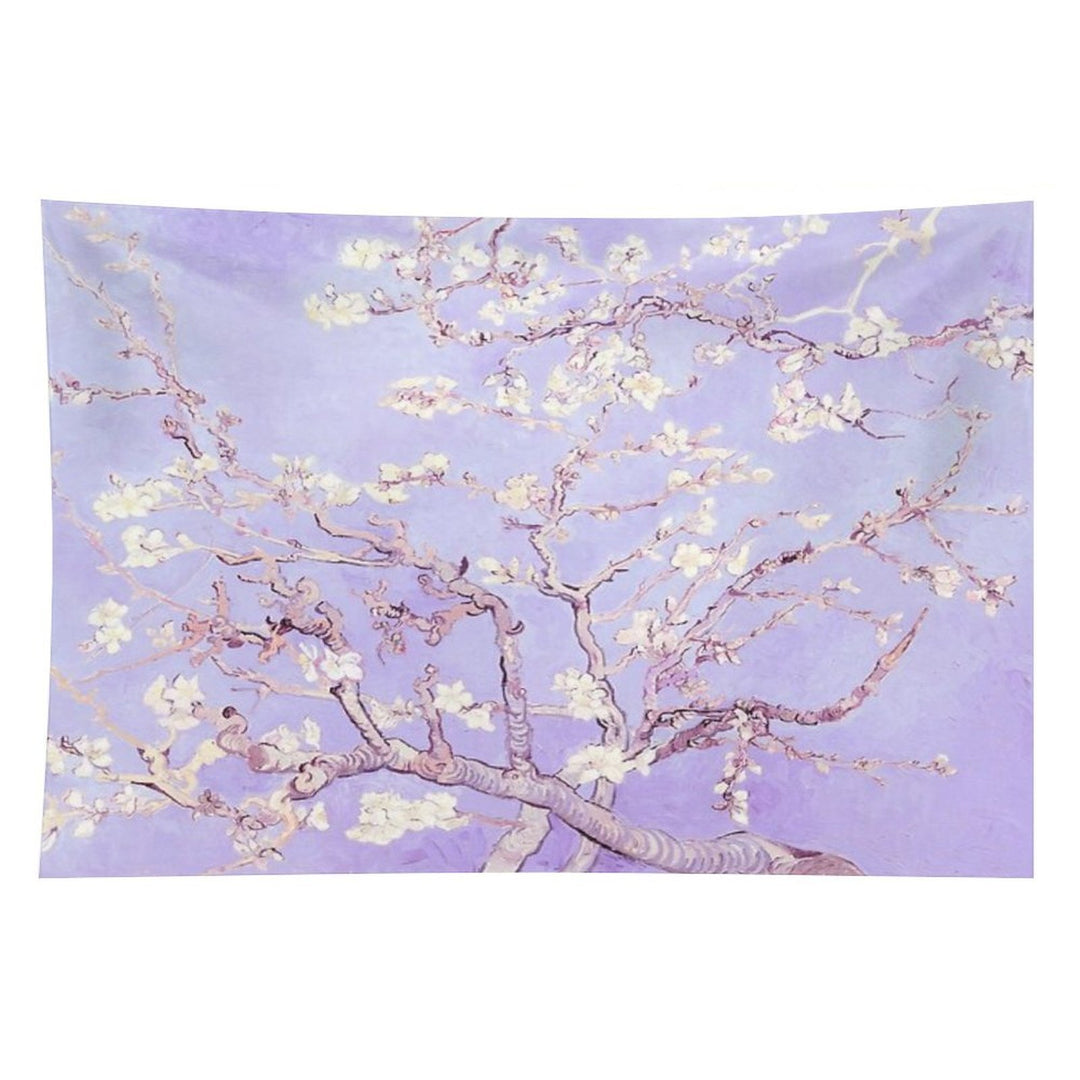 Vincent Van Gogh Almond Blossoms Lavender Tapestry
