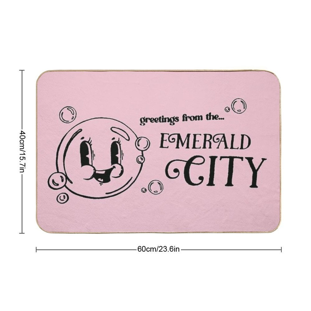 Greetings from The Emerald City  Absorbent Bath Mat
