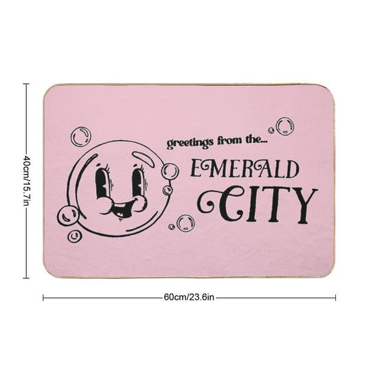 Greetings from The Emerald City  Absorbent Bath Mat