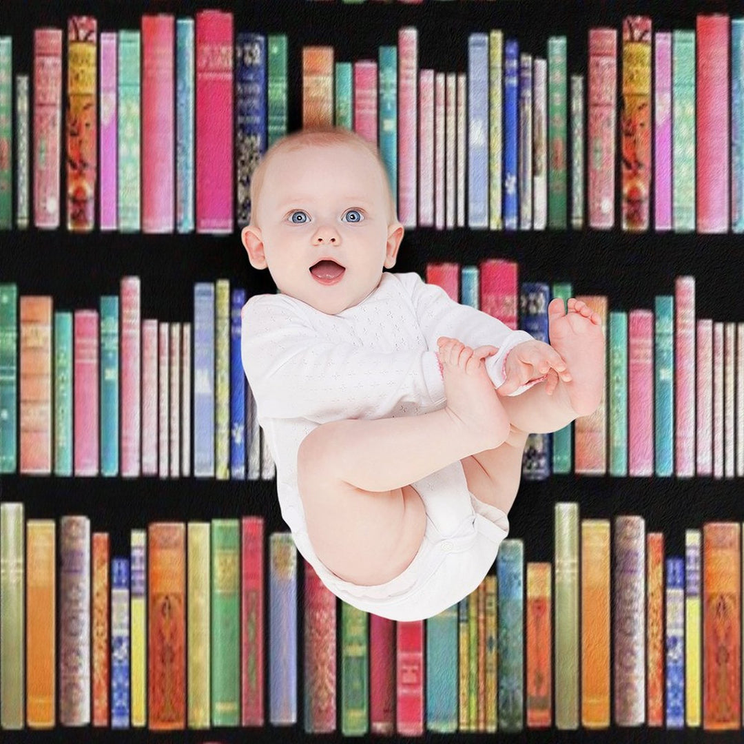 Bookworms Delight  Antique Book Library for Bibliophile Comfort Throw Blanket