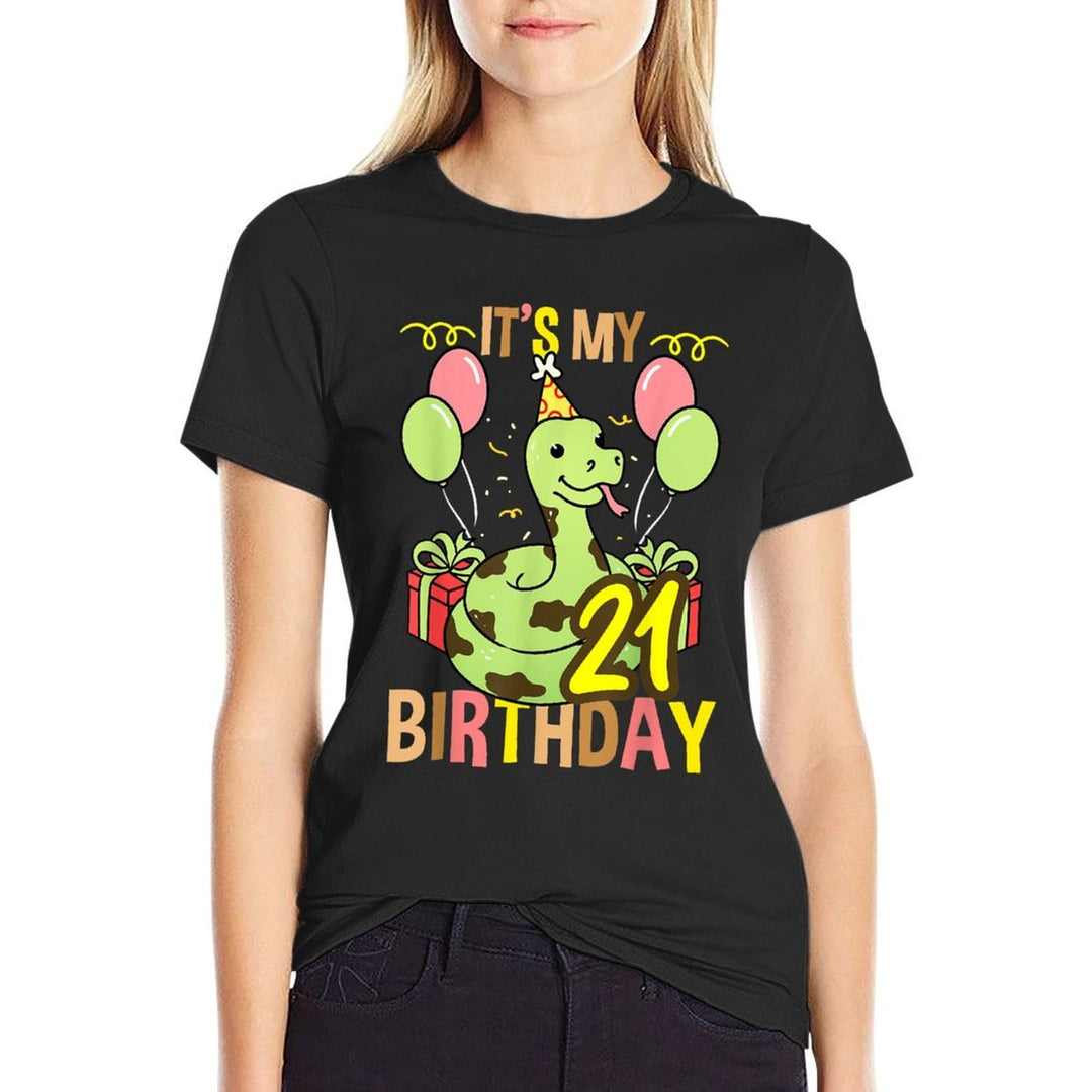 Its My 21st Birthday Snake  Moisture-wicking T-Shirt