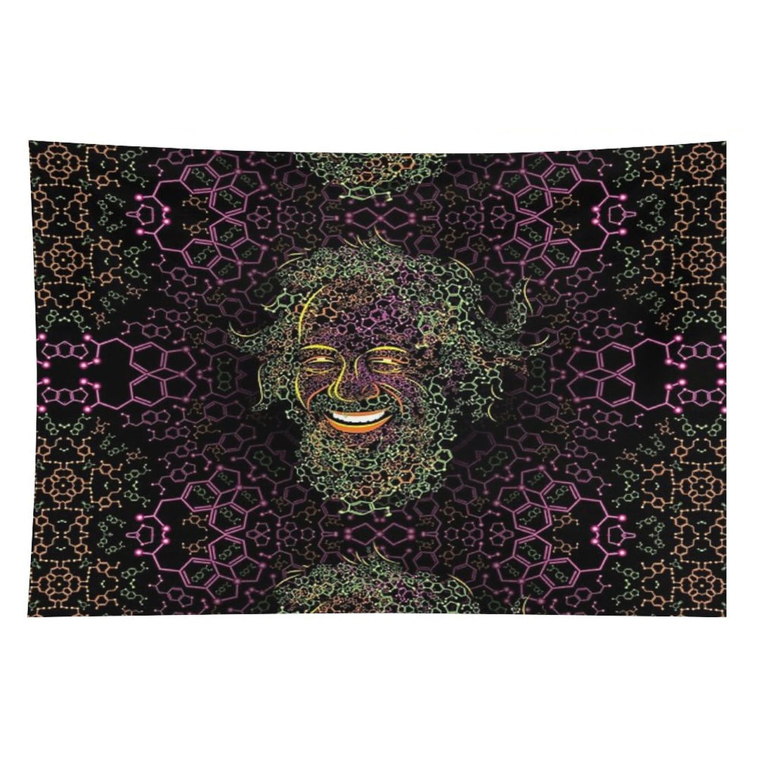 Alexander Shulgin MDMA And 2C-B Molecules Psychedelic Portrait Tapestry