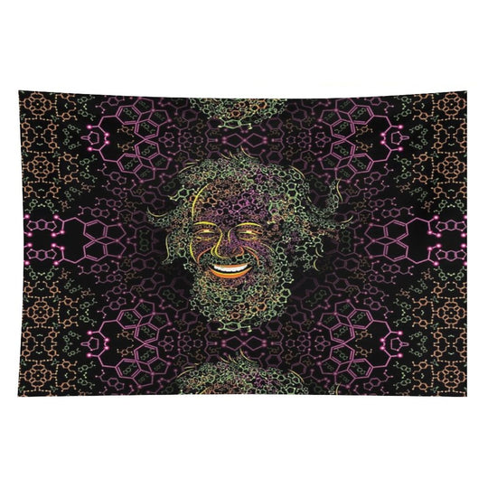 Alexander Shulgin MDMA And 2C-B Molecules Psychedelic Portrait Tapestry