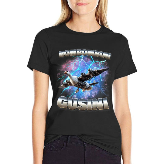 Bombombini Gusini Italian Brainrot Memes Internet Meme Goose  Graphic-printed T-Shirt