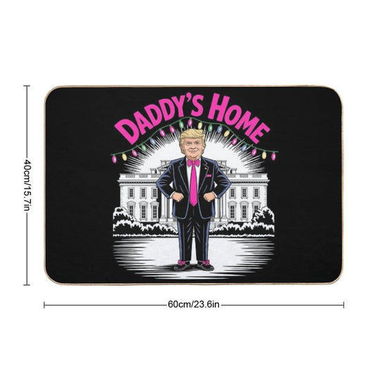 Daddys Home White Trump House Christmas Lights Women Girls  Long-Lasting Bath Mat