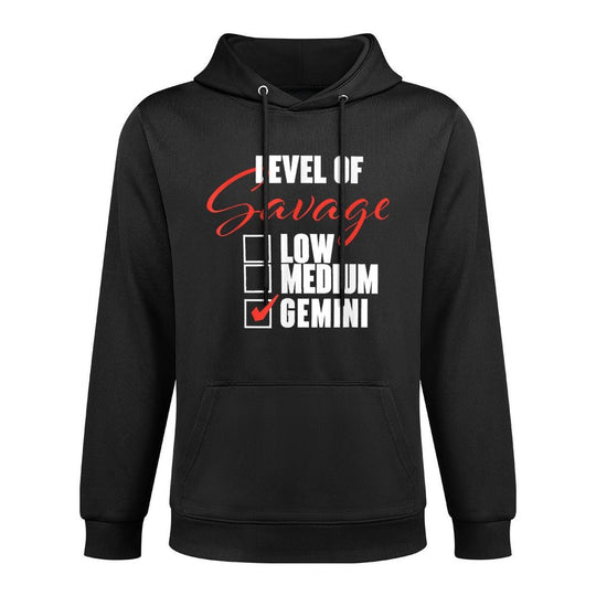 Level of Savage - Gemini Zodiac Sign Astrology Symbol Unisex Design Hoodie