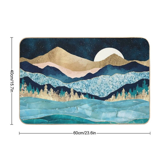 Midnight Ocean  Rapid-Drying Bath Mat