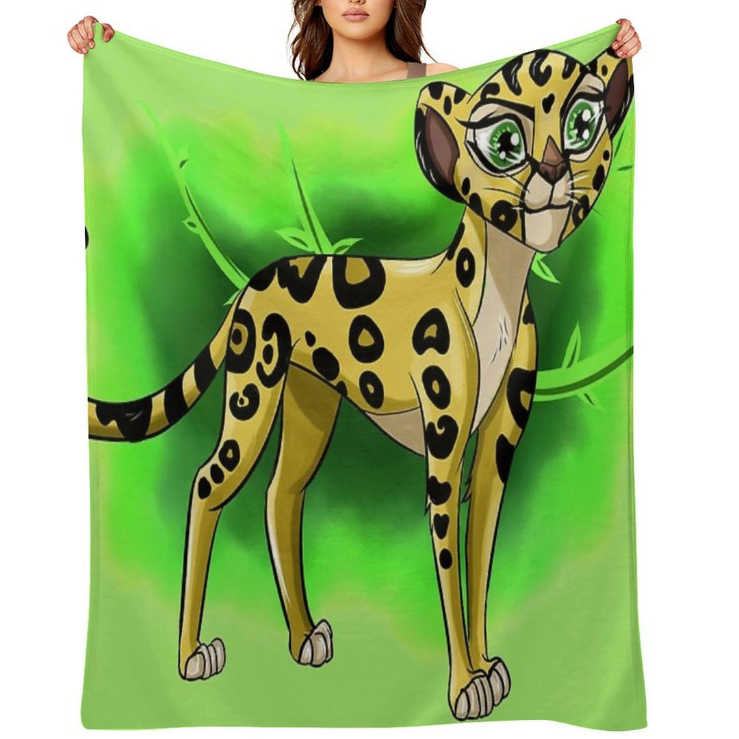 Lion Cartoon Guard Fuli Comfort Throw Blanket