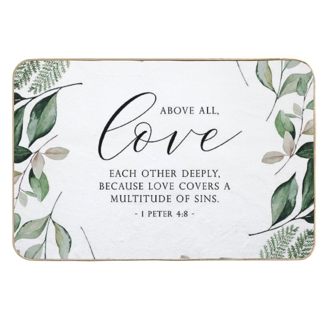 Love Each Other Deeply  Long-Lasting Bath Mat