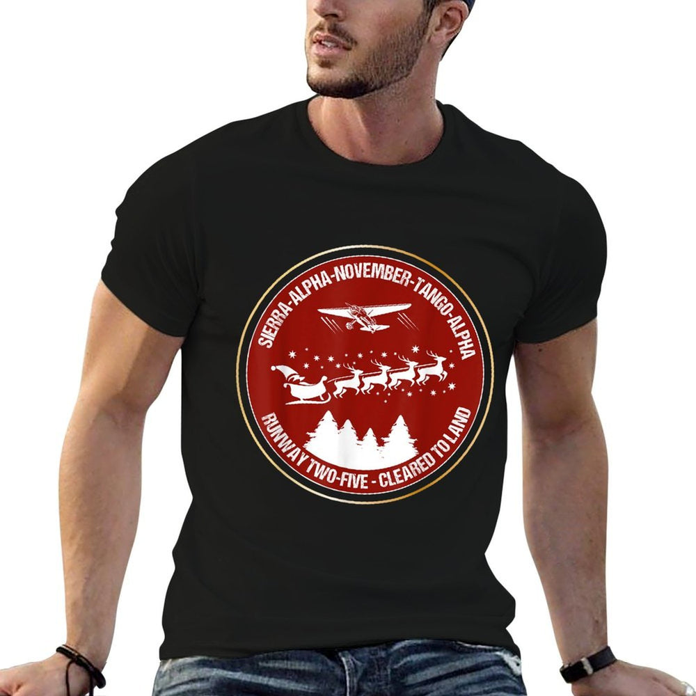 Funny Santa Airlines Christmas Gift for Pilots Aviator  Eco-friendly Material T-Shirt