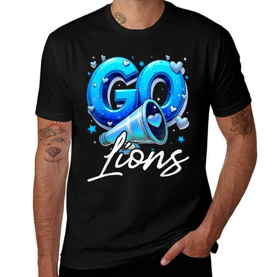 Go Cheer Lions Design Gift For Men Women Girls Kids  Lightweight T-Shirt