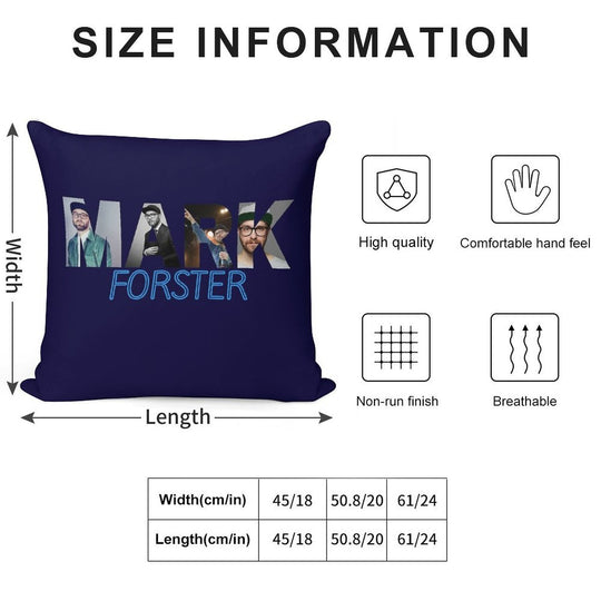 Mark Forster Hoodie  Mark Forster Graphic T Shirt Soft Short Plush Fabric Throw Pillow