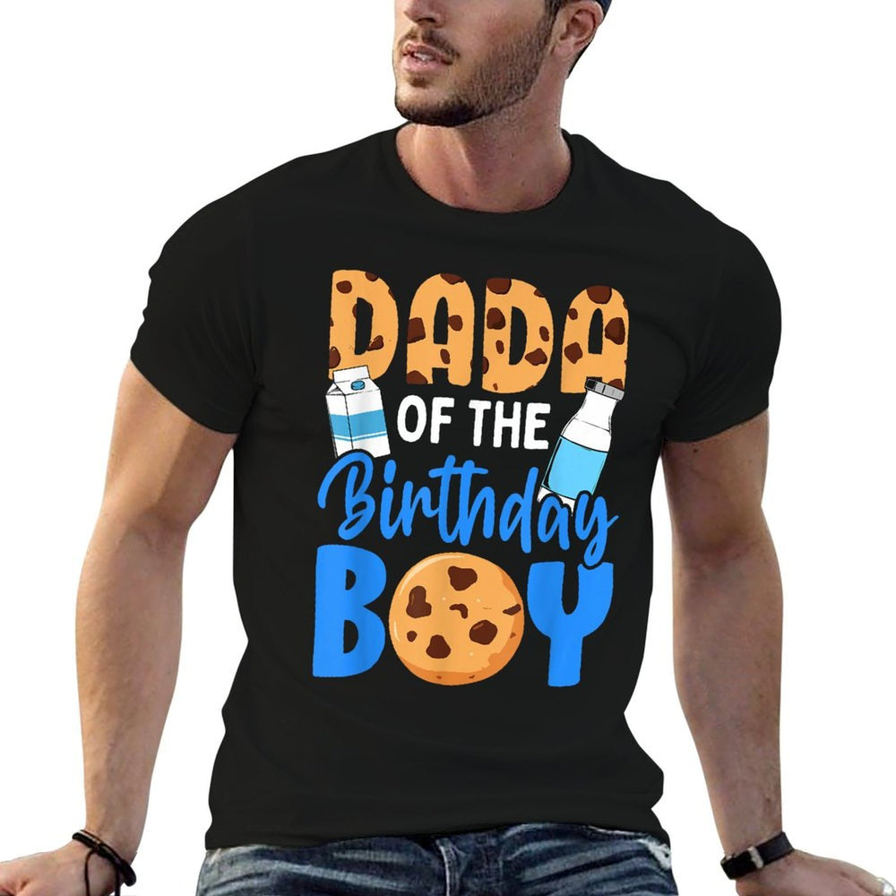 Dada of The Birthday Boy Milk And Cookies 1st Birthday  Soft T-Shirt