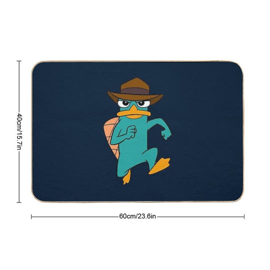 Agent Pperry The Platypus  Fade-Resistant Bath Mat