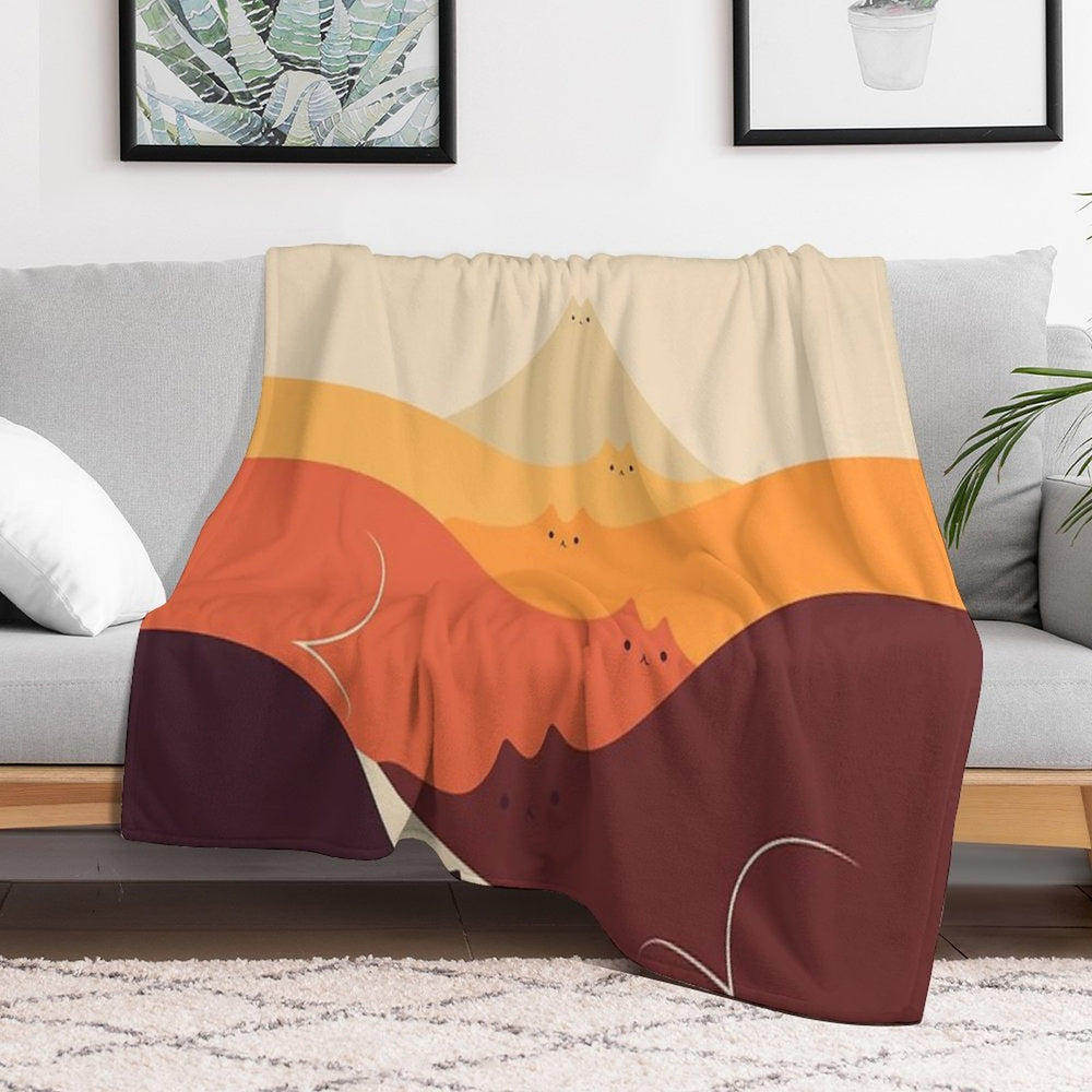 Cat Landscape 87 Eco-conscious Throw Blanket