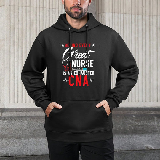 Certified Nursing Assistant CNA SteMi Apparel Black Unisex-Adults Modern Nurse Small Adjustable Hood Hoodie