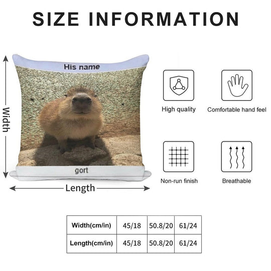 Gort Soft Hidden Zipper Throw Pillow