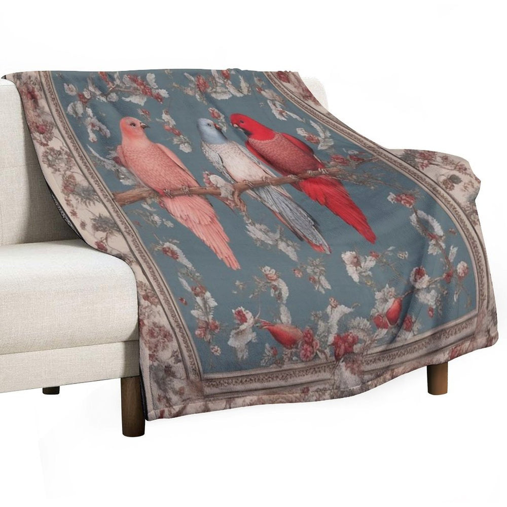 Lovebirds Velvety-soft Throw Blanket