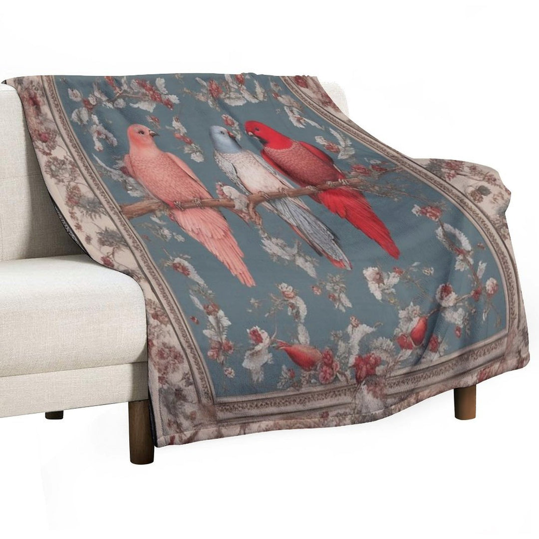 Lovebirds Velvety-soft Throw Blanket