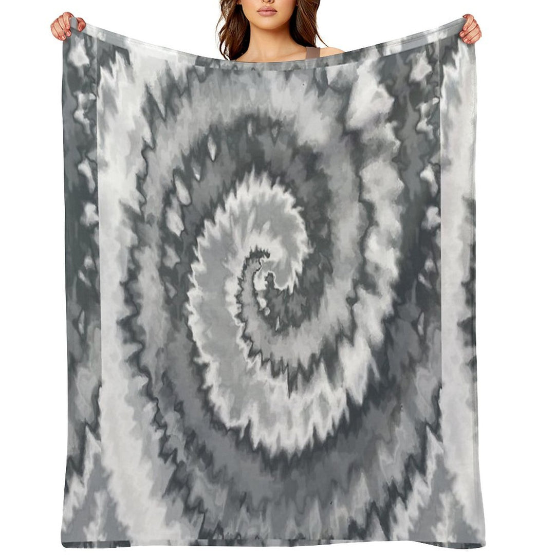 Colorful Swirl in Grey & White Shade Pattern 117 Machine-washable Throw Blanket