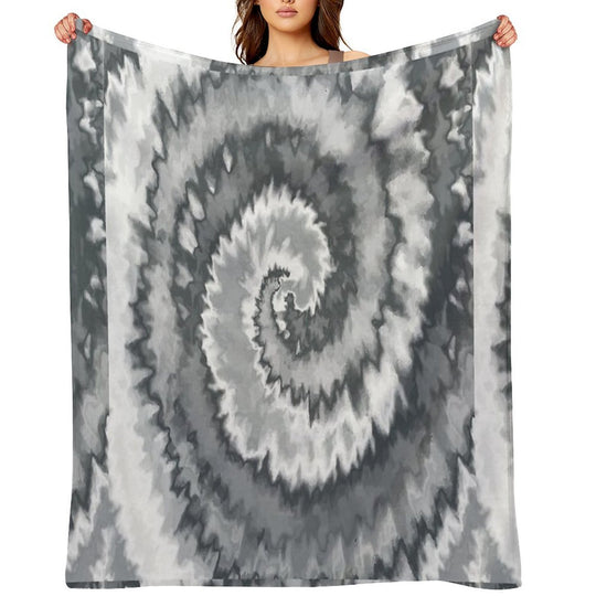 Colorful Swirl in Grey & White Shade Pattern 117 Machine-washable Throw Blanket
