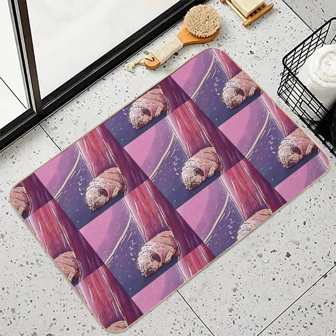Sleepin' Pug  Pet-Safe Bath Mat