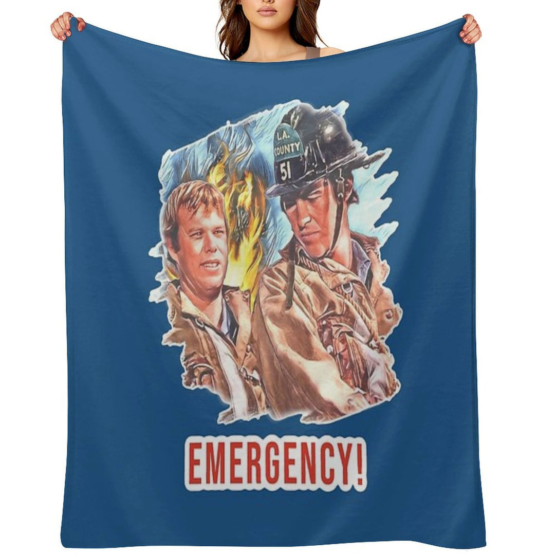 Emergency TV Show DeSoto And Gage Machine-washable Throw Blanket